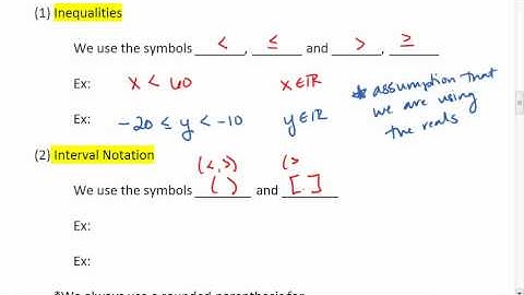 1.2 (3 of 5) Interval and Set Notation