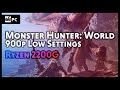 Amd ryzen 3 2200g  monster hunter world benchmark  low settings  wepc benchmark