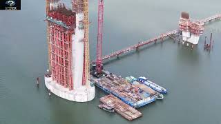 How Do Engineers Build Massive Bridges in Deep Water