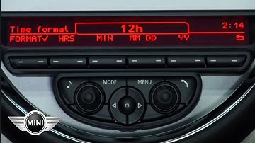 MINI USA | MINI Radio 1.0 | Clock Settings
