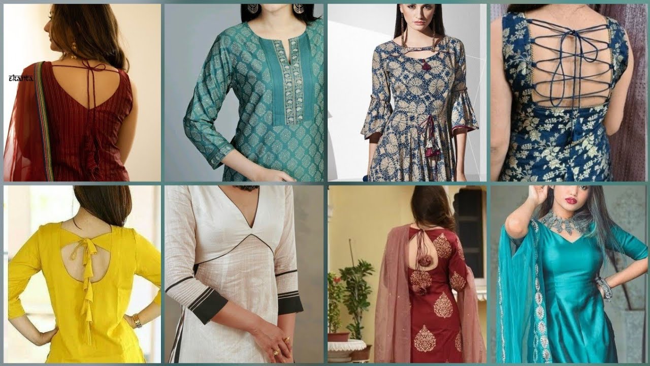 Latest  Modern Kurti Neck Designs Of Front and Back Images 2023