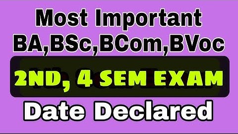 TDC 4th Sem Exam declared ll Tosim Sir