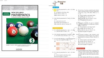 Exercise # 1B New Syllabus Mathematics Book 3 Updated 7th Edition D3