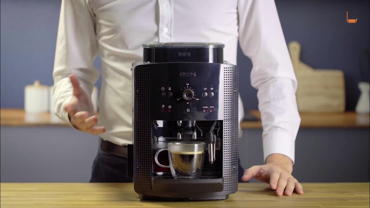 Machine à café à grain Krups, Ecran LCD avec mousseur de lait