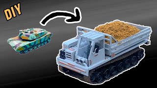 How to make Rc Land Truck from old rc tank cheap