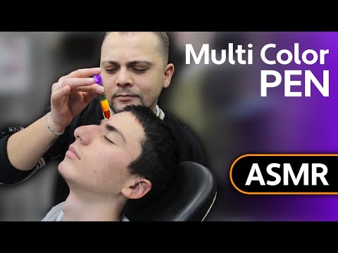 SLEEP FAST | ASMR Multi Color Pen Triggers During Asmr Head Massage