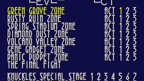 Sonic 3D Blast Level Select Code (Genesis)