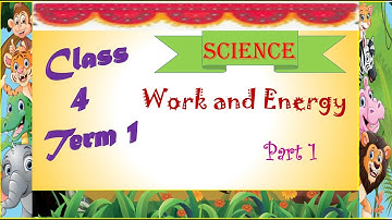 4th standard Science Work and Energy