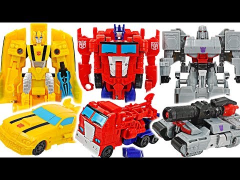 Transformers Cyberverse 1-Step Changer Optimus Prime & Bumblebee! #DuDuPopTOY