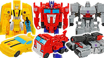 Transformers Cyberverse 1-Step Changer Optimus Prime & Bumblebee! #DuDuPopTOY