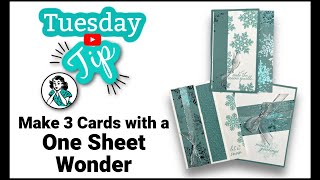 One Sheet Wonder: Make 3 Cards With 6x6 Designer Paper