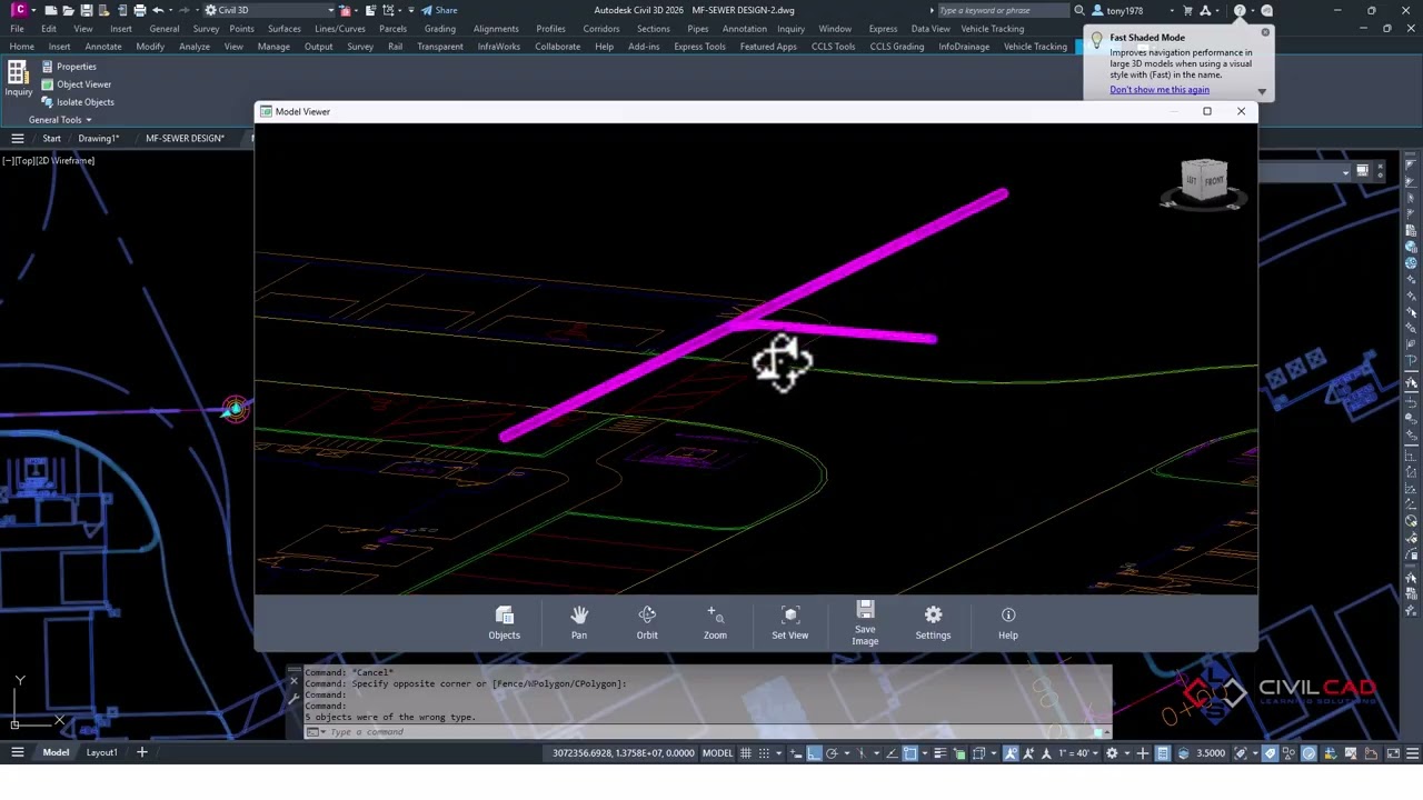 Creating Sewer Laterals in Civil 3D