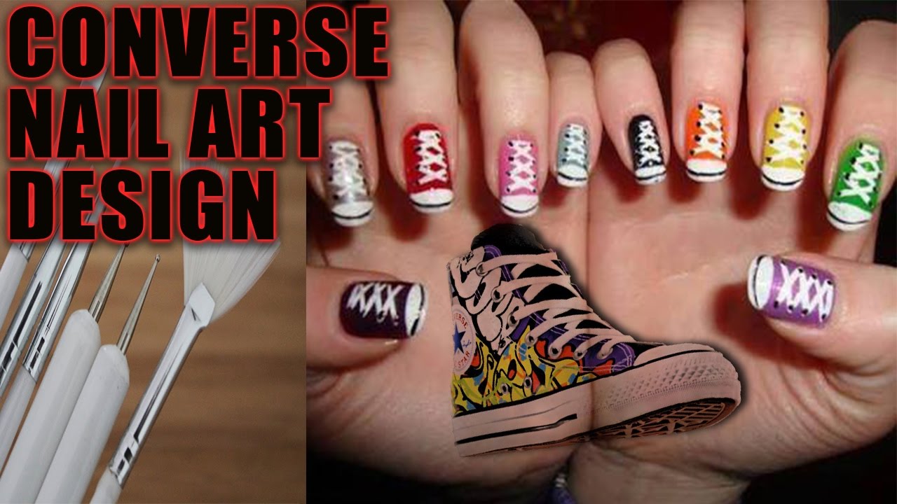 converse shoe nail design