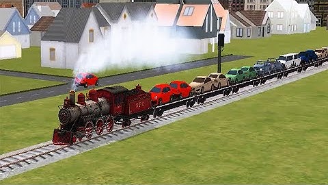 Train Sim Using South Pacific Coast 4-6-0 Carry Many Car in Port of Call