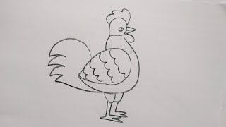how to draw hen drawing easy step by step@Easy Drawing Talent