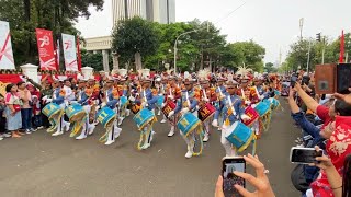 Penampilan Drum Band Akpol Akmil di Upacara Istana Negara 17 Agustus 2023 HUT RI ke 78, Monas, keren