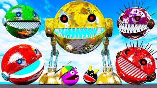 TWO LEG ROBOT YELLOW PACMAN VS TWO LEG MONSTER PACMAN USE POKEMON NEW ADVENTURE