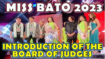 MISS BATO 2023 INTRODUCTION OF THE BOARD OF JUDGES