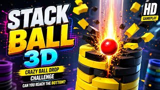 🎮 STACK BALL 3D 🔥 LIVE | Ball Ko Bottom Tak Pahucha Paunga 😱 | Crazy Gameplay #STACK BALL3D screenshot 4