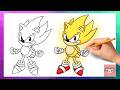 How To Draw Super Sonic | Easy Drawing Tutorial