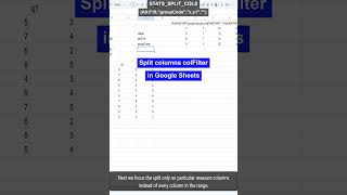 STATS_SPLIT_COLS: filter split columns in Google Sheets