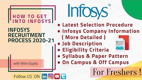 Infosys Recruitment Process 2020-2021 | Eligibility | Exam Pattern | Company Information [Detailed]