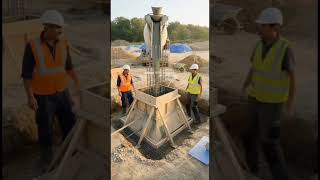 Perfect Shuttering Work for Column Base Casting 🏗️#ConstructionWork #ColumnBase #construction