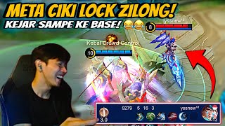 Ngakak! Meta Ciki Lock Zilong Sampe Kabur Ke Base!😂