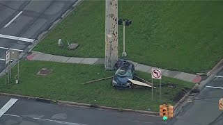 Chopper 7 shows aftermath of fatal crash at 8 Mile and Schoenherr