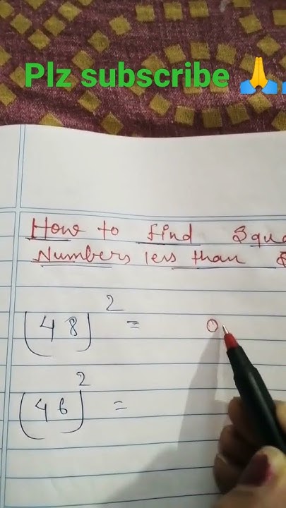 how-to-find-squares-of-numbers-less-than-50-shorts-youtube-youtube
