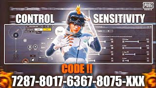 NEW UPDATE 3.1 !! BEST SENSITIVITY CODE + CONTROL SETTINGS PUBG MOBILE/BGMI 2024