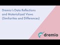 Dremio data reflections and materialized views how are they similar and different