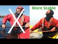 Sea kayak capsize | Most secure sea kayak position