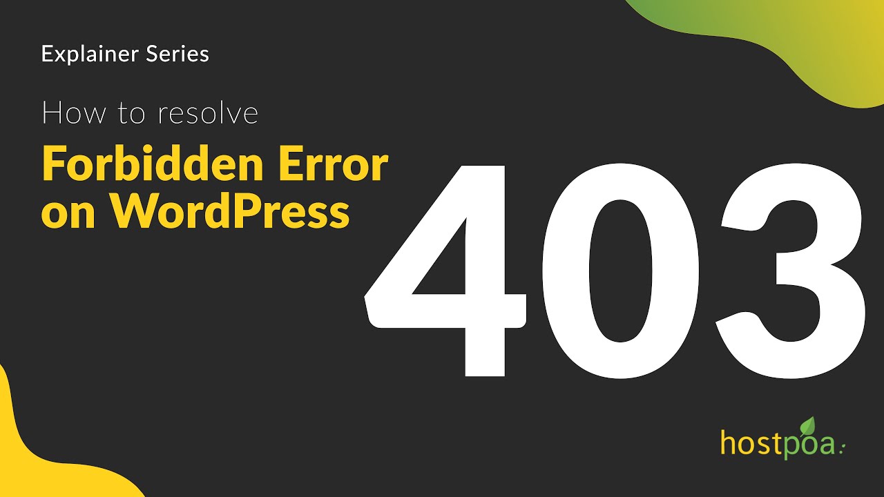 How To Resolving Forbidden Error When Logging Into Wordpress Youtube