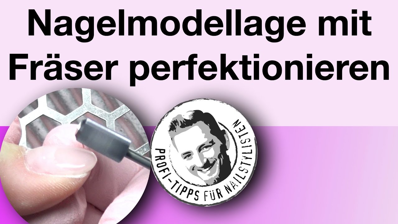 Nachfeilen von Nagelmodellagen mit dem Fräser