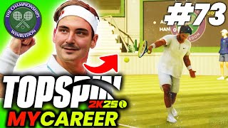 OUR WIMBLEDON DEBUT VS CARLOS ALCARAZ! | Let’s Play Top Spin 2K25 MyCareer #73
