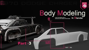 3D Car Modeling Tutorial (Part 3) | 1970 Dodge Challenger | Car Body Modeling in Blender