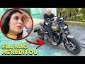 REAÇÃO DA MINHA NAMORADA AO VER MINHA NOVA MOTO