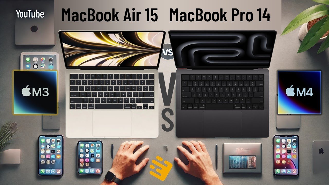 Apple MacBook Air 15 vs MacBook Pro 14 - spec review & comparison - YouTube