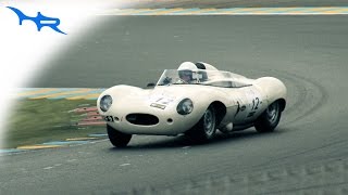 1955 Jaguar D-Type Racing At Le Mans (Amazing & Rough Sound)