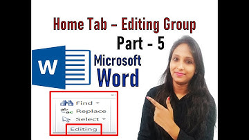 MS Word |Home Tab - Editing group |Find Replace Select |detailed explanation| #ittutorialsbykhushbu