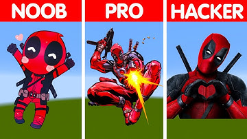 NOOB vs PRO vs HACKER Minecraft Pixel art – Deadpool