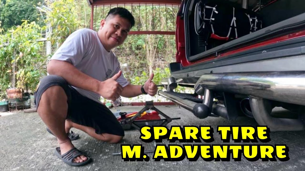 PAANO TANGGALIN SPARE TIRE NG MITSUBISHI ADVENTURE MOTODMACZ YouTube