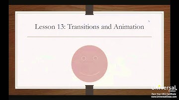 Adding Transitions and Animation in Microsoft PowerPoint 2013
