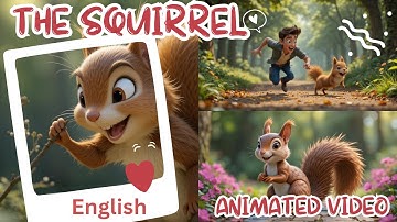 ✍️💐7th English Unit-1 Poem "The Squirrel" Animated Video in English 💐✍️