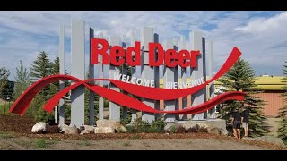 Downtown Red Deer Alberta Canada 4K