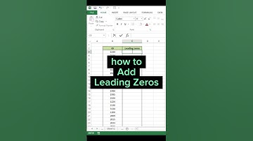 Excel Tips: Adding Leading Zeros Made Easy! #excel #excelshorts