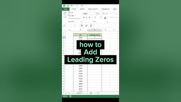 Excel Tips: Adding Leading Zeros Made Easy! #excel #excelshorts