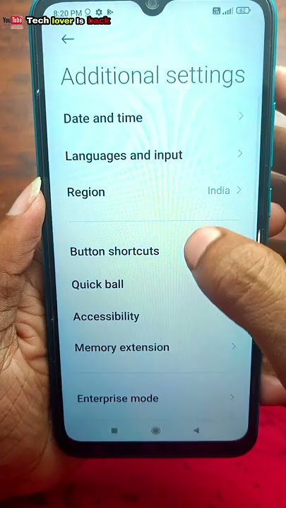 Redmi 9 mengaktifkan Pilih untuk berbicara di // tombol aksesibilitas