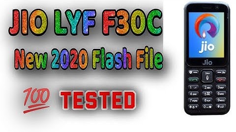 Jio Lyf F30C New 2020 Flash File 💯 Tested Firmware